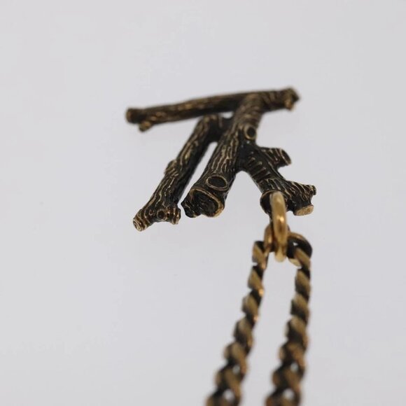 LOUIS VUITTON LV Wood Necklace metal Dark Silver MP2818 LV Auth 95075 - Picture 14 of 16